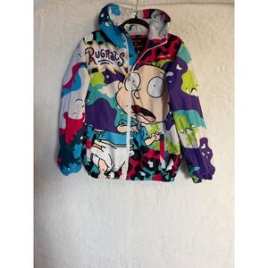 Members Only x Nickelodeon Rugrats Windbreaker Jacket Mens Small Tommy Pickles
